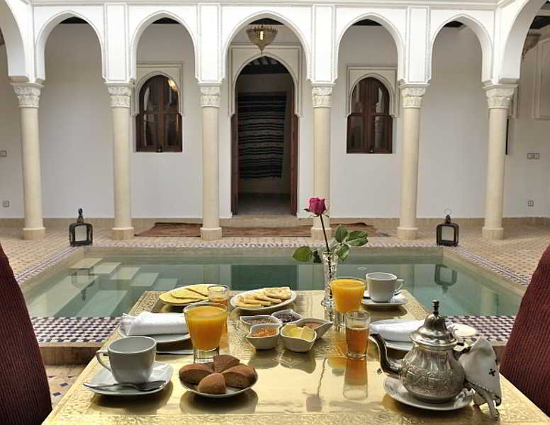 Riad Le Jardin D'Abdou Marrakesh Exterior photo Breakfast at a riad in Marrakech